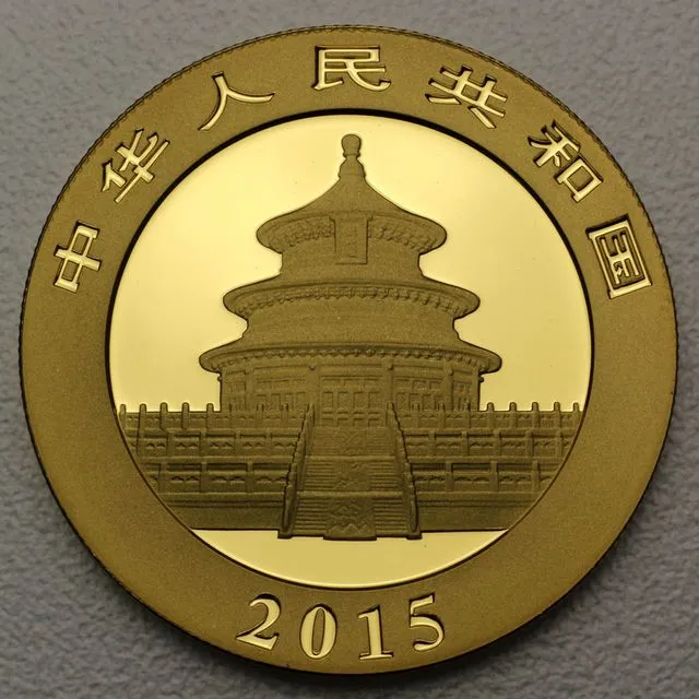 Goldpanda Münze China 2015