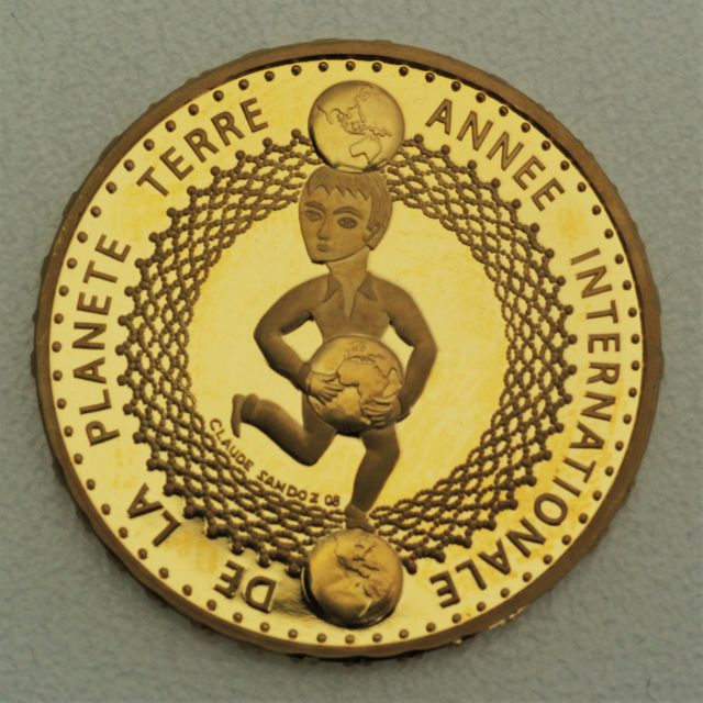 Goldmünze 50 Franken Schweiz 2008 - Jahr des Planeten Erde