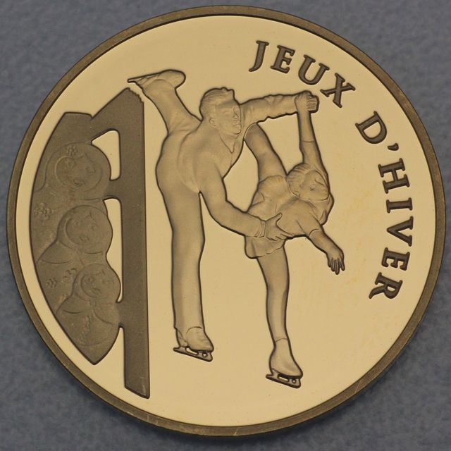 Goldmünze 50 Euro Frankreich 2011- Eiskunstlauf
