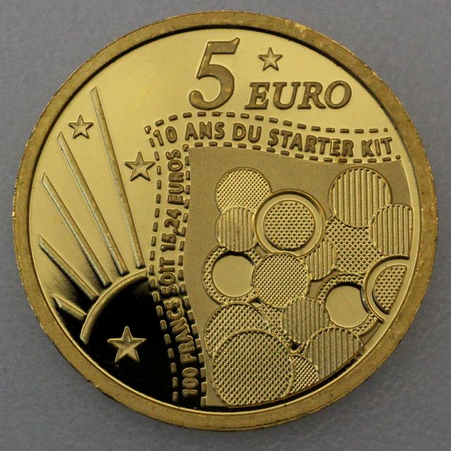 Goldmünze 5 Euro Frankreich 2011 - 10 Jahre Starter Kit