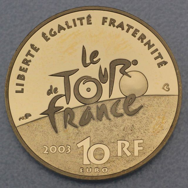 Goldmünze 10 Euro Frankreich 2003 - Tour de France
