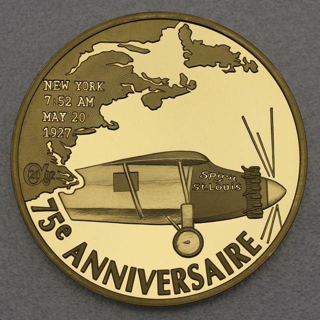 Goldmünze 100 Euro Frankreich 2002 - Lindbergh