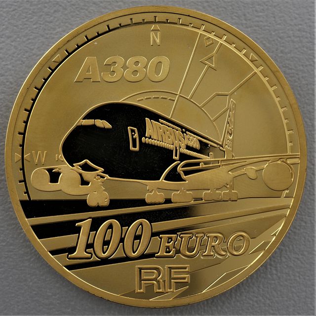Goldmünze 100 Euro Frankreich 2007 - A380