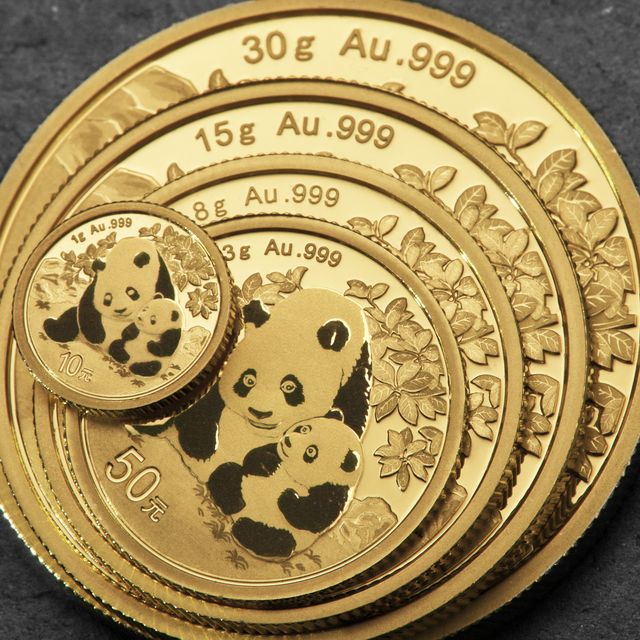 China Panda Goldmünzen 2024