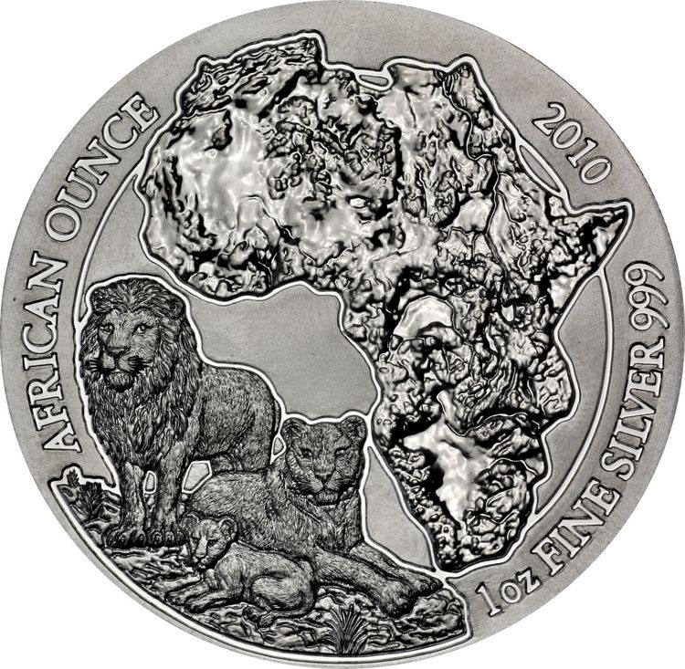 African Ounce Silbermünzen Ruanda