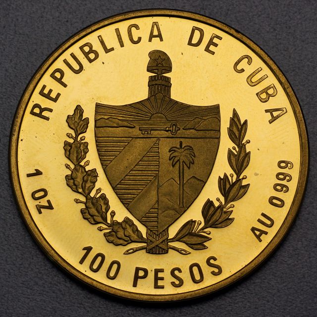 100 Pesos Goldmünze &quot;REPUBLICA DE CUBA&quot; 1oz