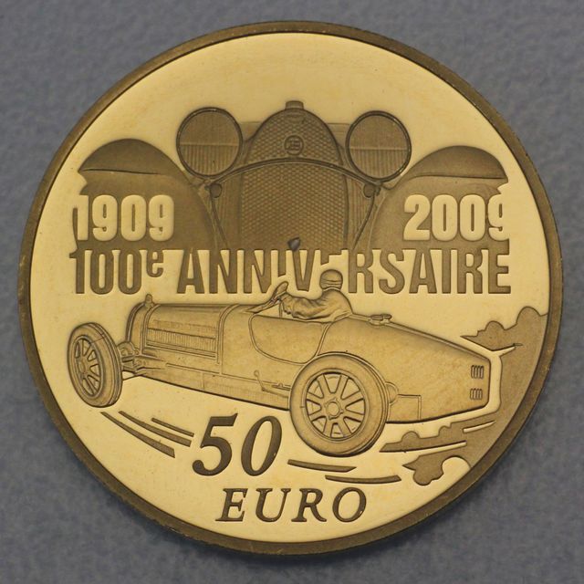 Goldmünze 50 Euro Frankreich 2009 - 100 Jahre Bugatti
