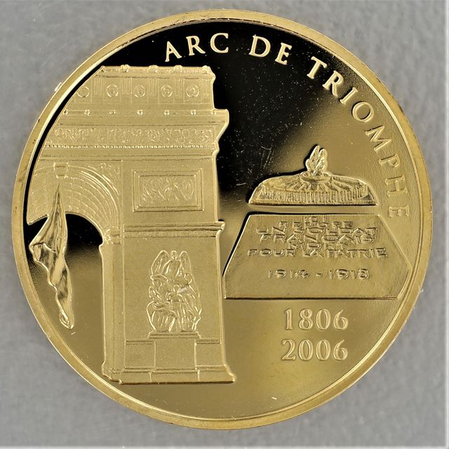 Goldmünze 10 Euro Frankreich 2006 - Arc de Triomphe