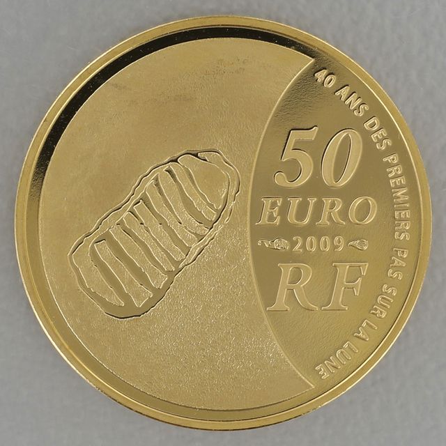 Goldmünze 50 Euro Frankreich 2009 - Mondlandung