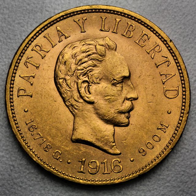 10 Pesos Goldmünze Kuba 1916