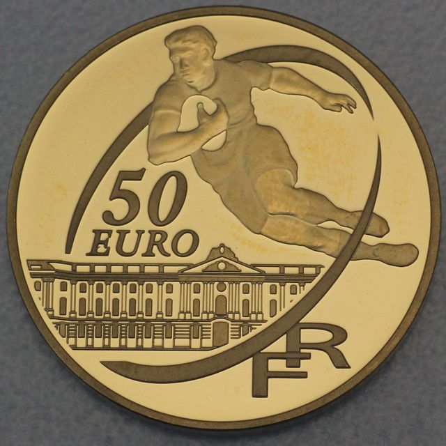 Goldmünze 50 Euro Frankreich 2010 - Rugby