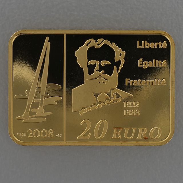Goldmünze 20 Euro Frankreich 2008 - Manets Malerei von Olympia