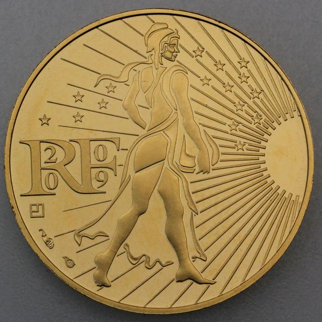 Goldmünze 250 Euro Frankreich 2009 - Säerin