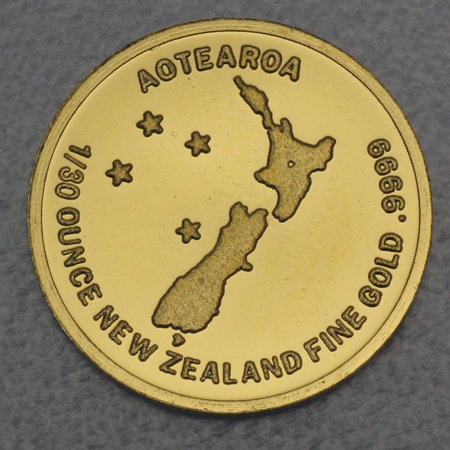 Goldmünze 1/30oz Neuseeland Kiwi New Zealand