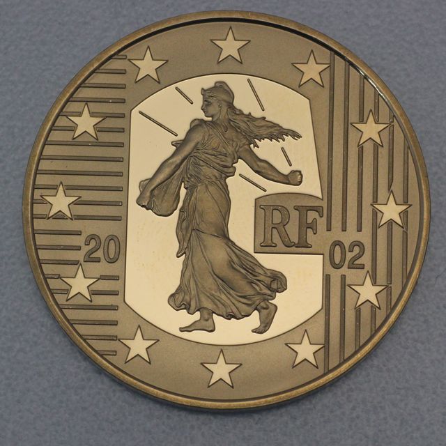 Goldmünze 20 Euro Frankreich 2002 - Merci le France