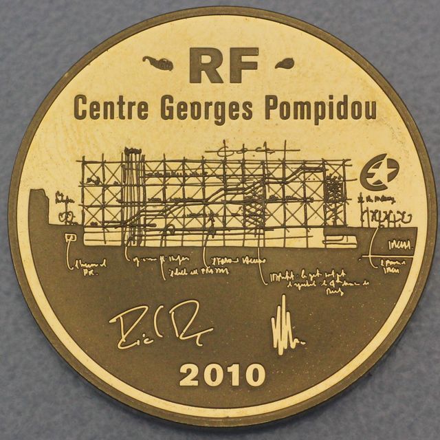 Goldmünze 50 Euro Frankreich 2010 - Centre Georges Pompidou