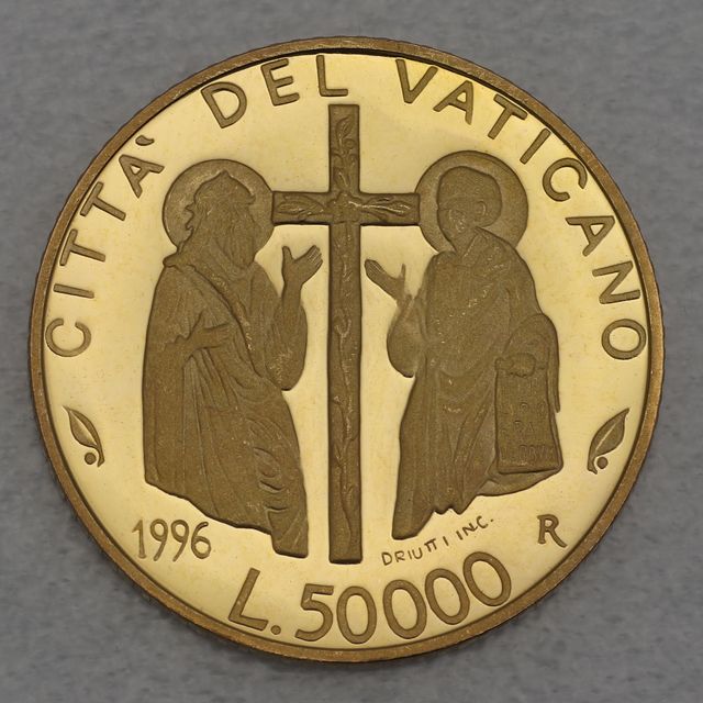 Goldmünze 50000 Lire Vatikan 1996