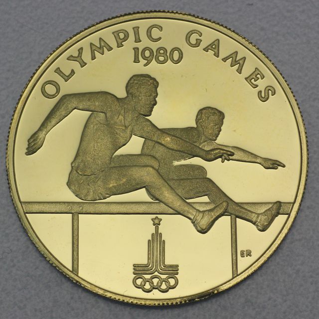 Goldmünze 100 Tala Samoa 1980 - Olympiade Moskau
