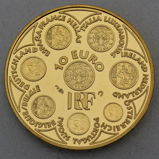 Goldmünze 10 Euro Frankreich 2002 - Europa