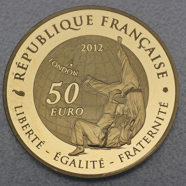 Goldmünze 50 Euro Frankreich 2012 - Sommerspiele Judo
