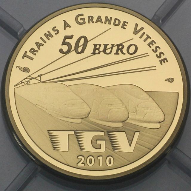 Goldmünze 50 Euro Frankreich 2010 - TGV