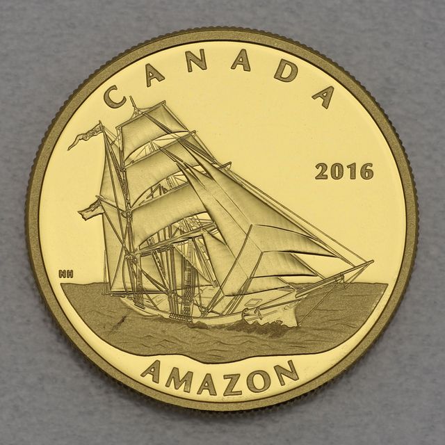 Goldmünze 200 Dollar (1oz Feingold) Kanada 2016 - Das Vermächtnis der Großsegler - Amazon