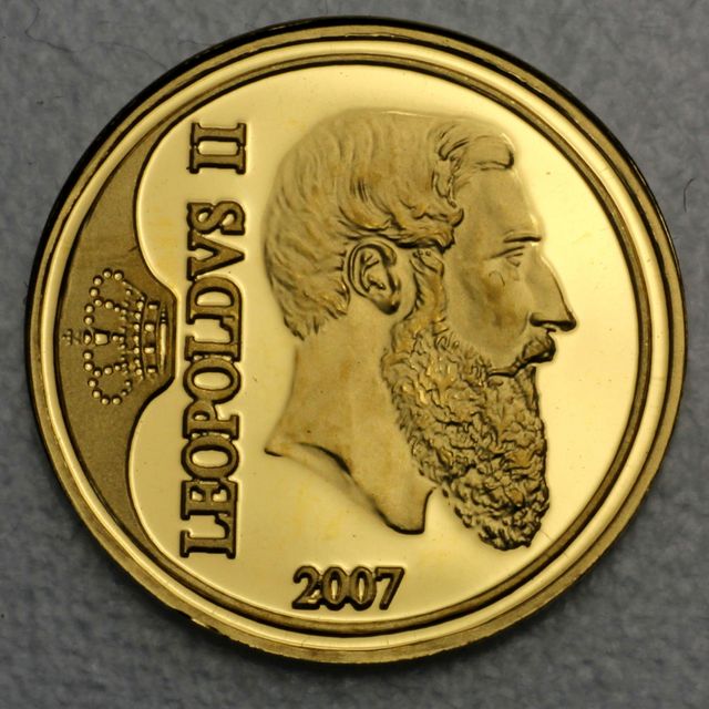 12,5 Euro Goldmünzen Belgien 2007 König Leopold II.