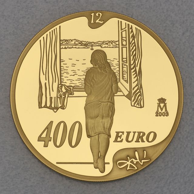 Goldmünze 400 Euro Spanien 2004 Salvatore Dali