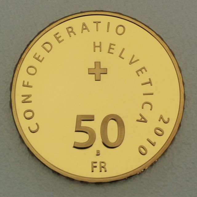 Goldmünze 50 Franken Schweiz 2010 - Albert Anker