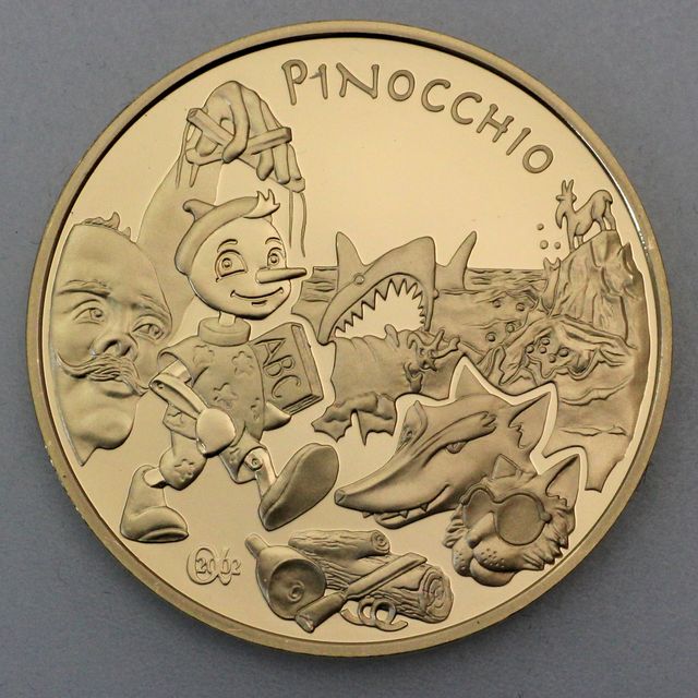 Goldmünze 20 Euro Frankreich 2002 - Pinocchio