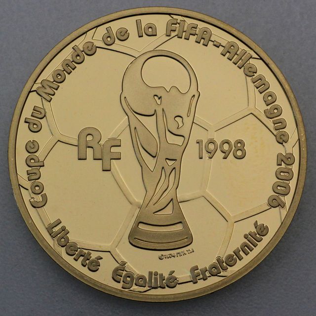 Goldmünze 10 Euro Frankreich 2005 - FIFA Fußball Weltmeisterschaft