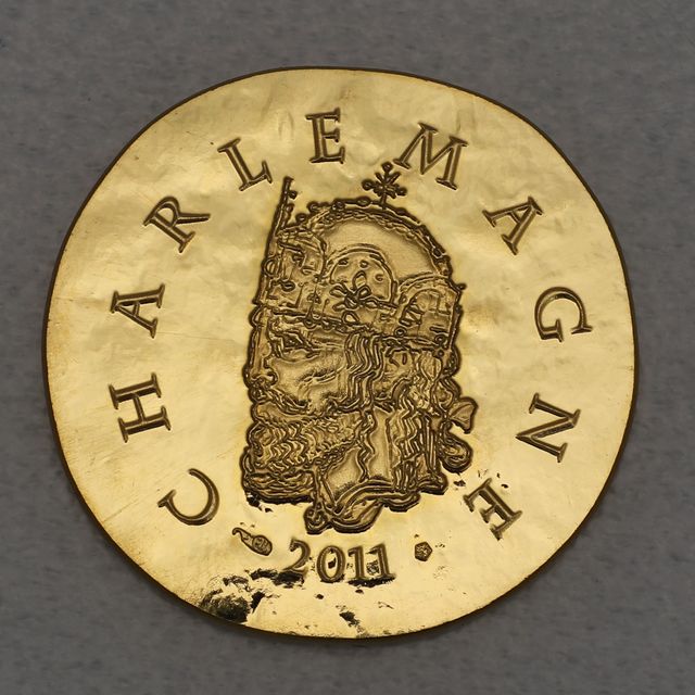 Goldmünze 50 Euro Frankreich 2011 - Charlemagne