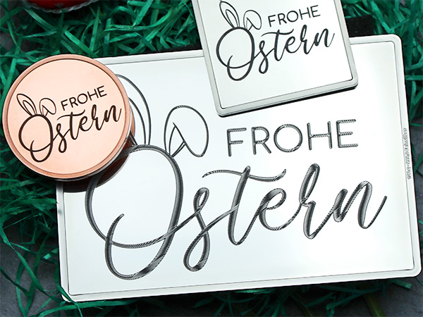 Gravuren zu Ostern auf Silber und Kupfer