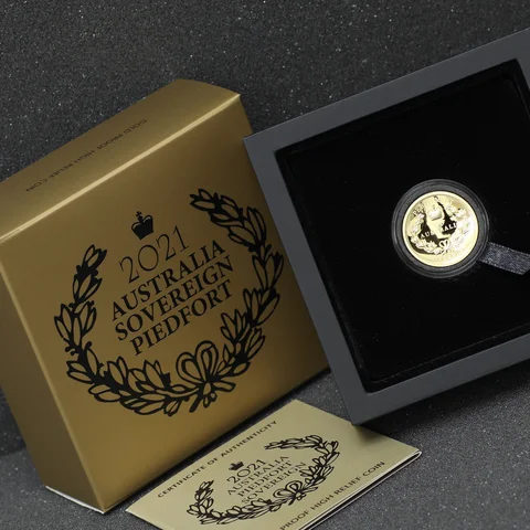 Goldmünze "Australia Sovereign" (PP/HR/Piedfort)