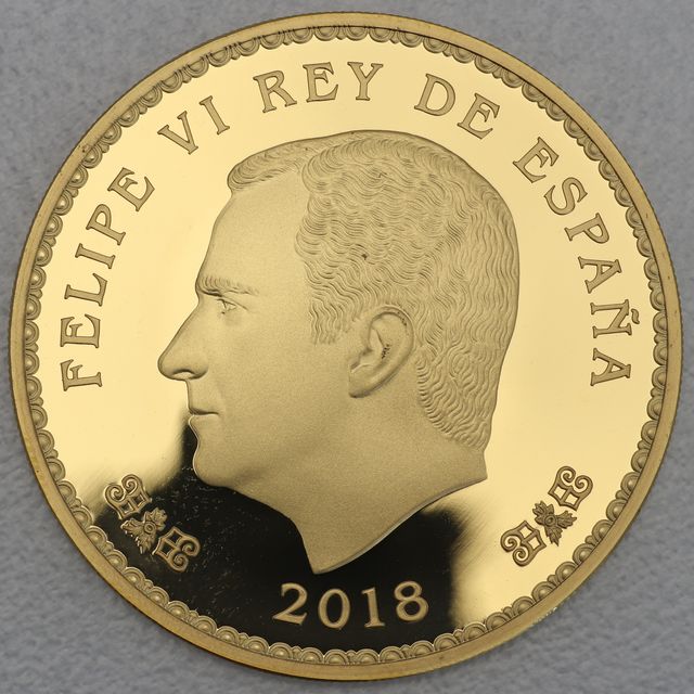 Goldmünze 400 Euro Spanien 2018 Philip V.