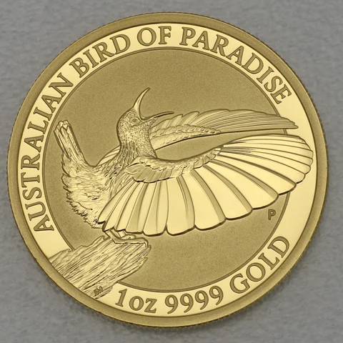 Goldmünze Australien Bird of Paradise Victoria's Riflebird 2018