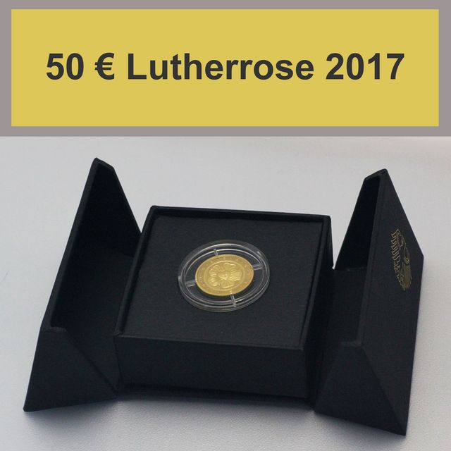 50 Euro Goldmünze BRD 2017 Lutherrose
