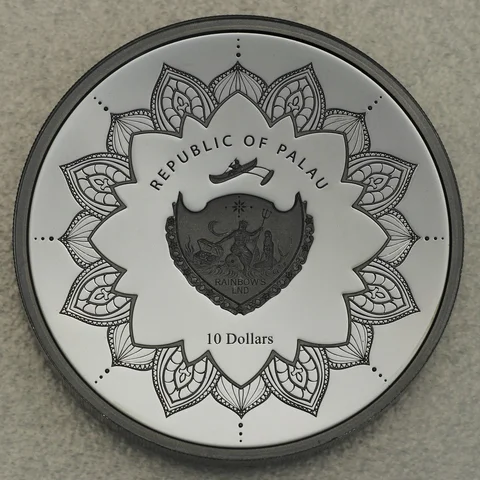 Rückseite der Silbermünze Laughing Buddha (Black Proof)