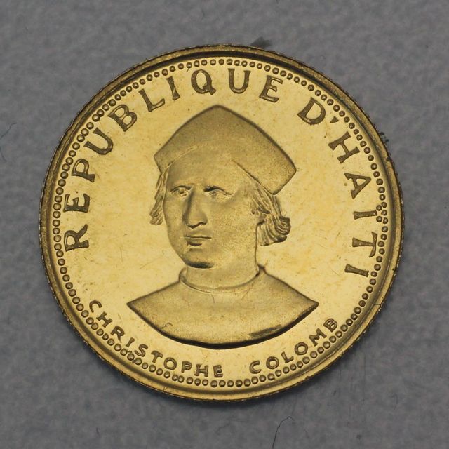 100 Gourdes Goldmünze Haiti 1973