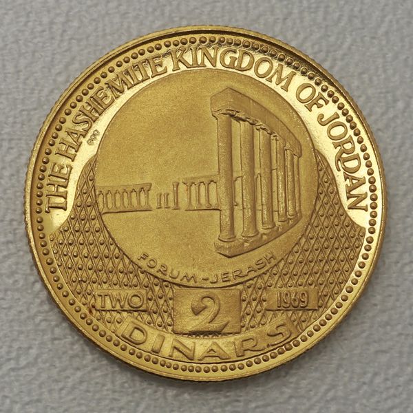 Goldmünze 2 Dinar Jordanien 1969 - Forum von Jerash