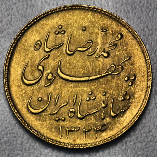 Gold Pahlavi Münzen aus dem Iran