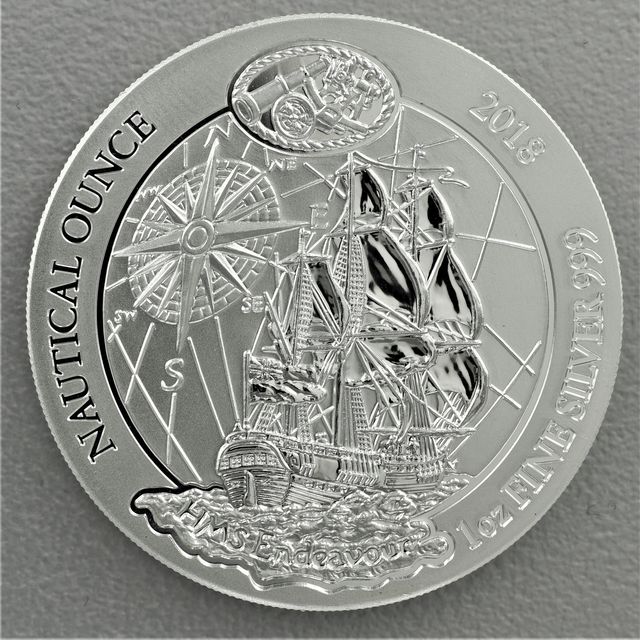 Silbermünze 1oz Nautical Ounce 2018 - Endeavour