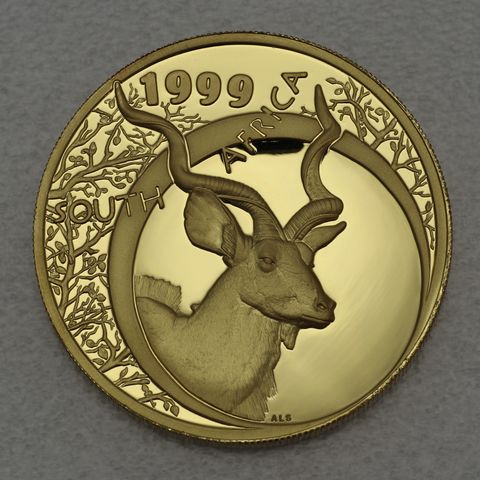 Goldmünze Südafrika Natura Serie Monarchs of Africa 1999 Kudu Antilope Rückseite