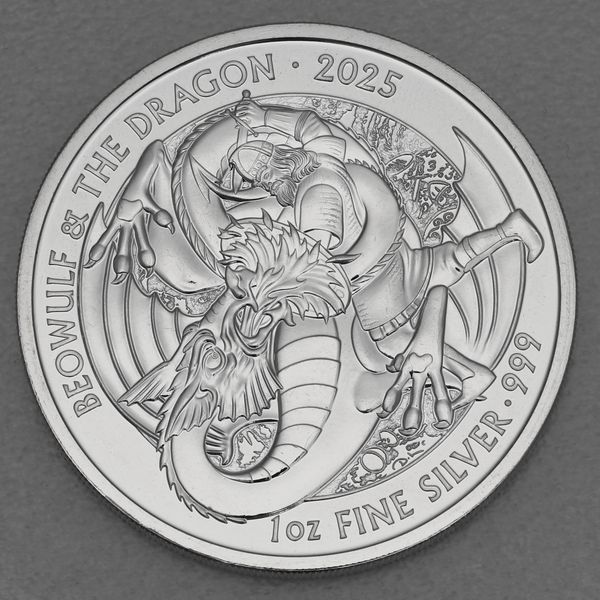 Silbermünze 1oz "Myths and Legends" 2025 - Beowulf & Dragon