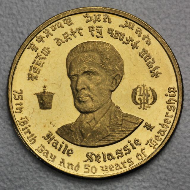 10 Dollar Goldmünze Äthiopien 1966