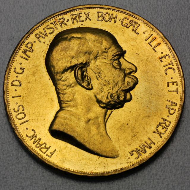 100 Kronen Goldmünze Österreich Version 1908 Marshall