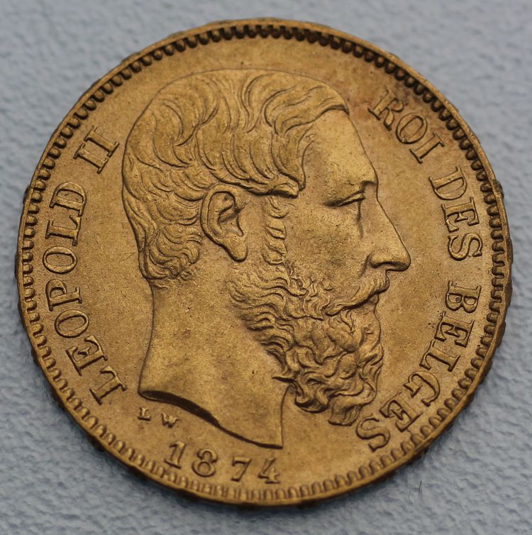 20 Francs Leopold II Belgien