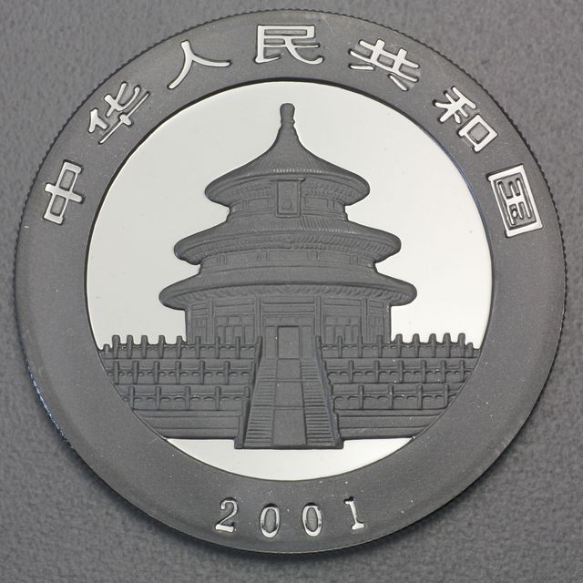 China Panda Silbermünze 2001