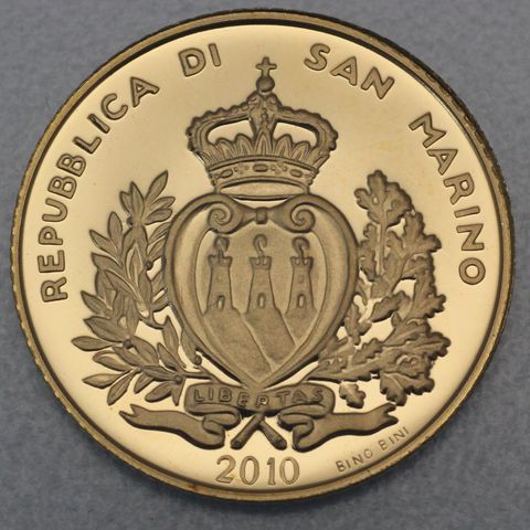 2 Scudi Goldmünze San Marino 2010 - Die Gerechtigkeit Tesori Sammarinesi