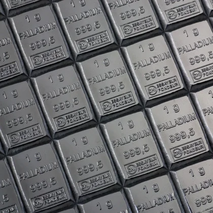50 x 1g CombiBar® Palladiumtafelbarren